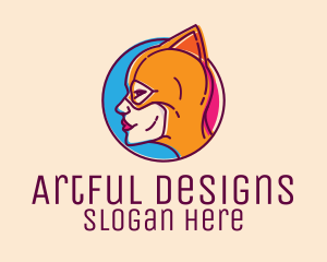 Illustration - Wrestler Female Superhero logo design