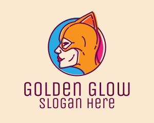 Wrestler Female Superhero logo design