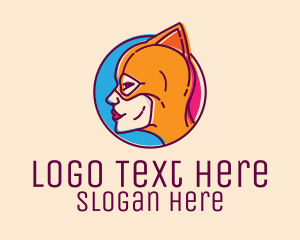Illustration - Wrestler Female Superhero logo design