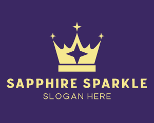 Pageant Crown Sparkle logo design