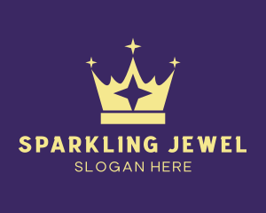 Pageant Crown Sparkle logo design