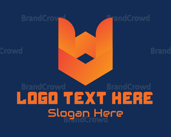 Orange Tech Shield Logo