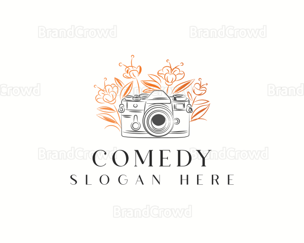 Camera Photography Floral Logo