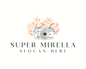 Camera Photography Floral Logo