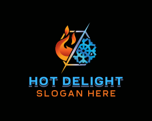 Hot Cold Ventilation logo design