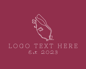 Sommelier - Grape Vine Wine logo design