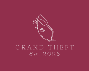 Brandy - Grape Vine Wine logo design