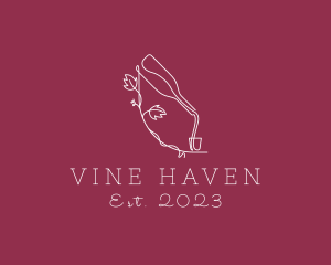 Grape Vine Wine  logo design