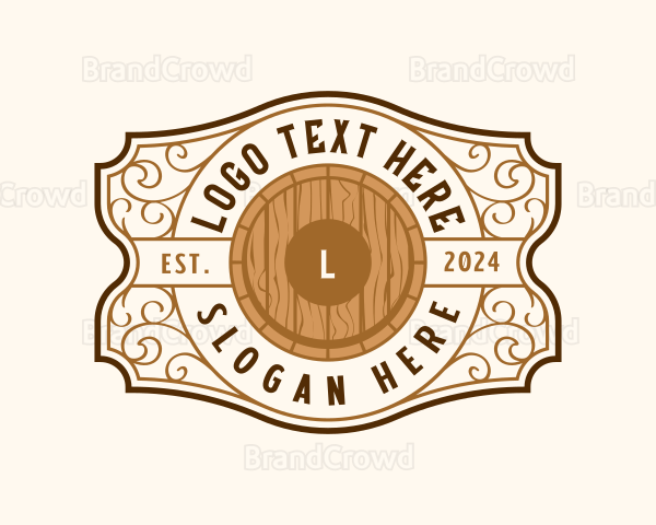 Brewery Barrel Beverage Logo