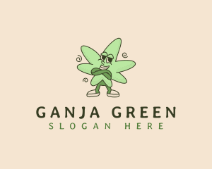 Marijuana Weed Leaf logo design