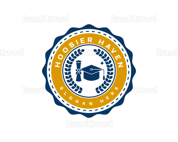 Graduation Education Academy School Logo