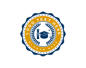 Graduation Cap - Graduation Education Academy logo design