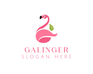 Aviary - Tropical Flamingo Bird logo design