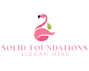 Beauty Shop - Tropical Flamingo Bird logo design