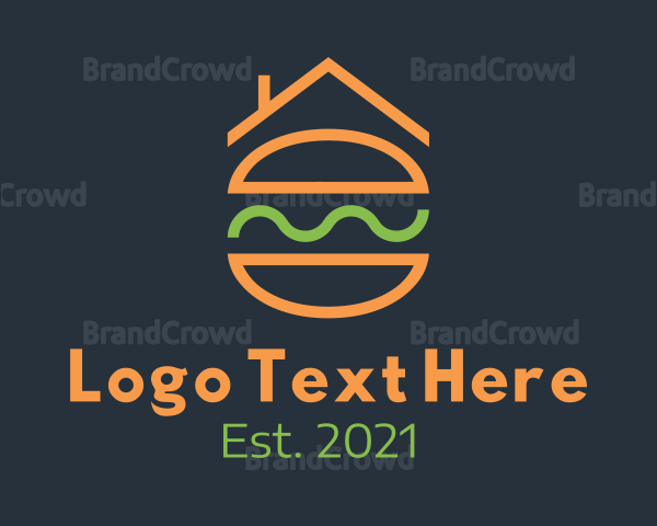 Minimalist Hamburger House Logo