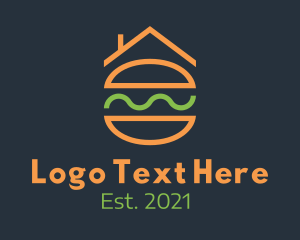 Place - Minimalist Hamburger House logo design