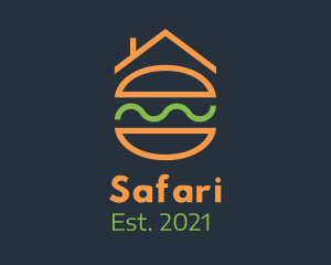 Diner - Minimalist Hamburger House logo design