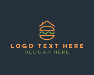 Dining - Minimalist Hamburger House logo design