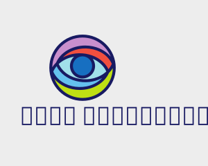 Optometrist - Colorful Digital Eye logo design