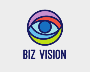 Colorful Digital Eye  logo design