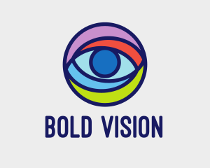 Colorful Digital Eye  logo design