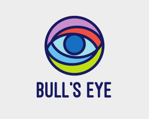 Colorful Digital Eye  logo design