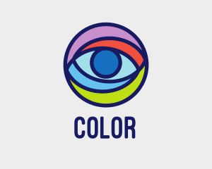 Optics - Colorful Digital Eye logo design