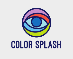 Colorful Digital Eye  logo design