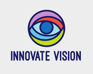 Colorful Digital Eye  logo design