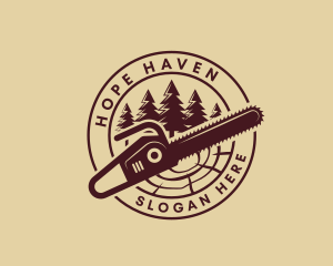 Sawmill - Carpenter Tree Chainsaw logo design