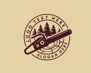 Carpenter Tree Chainsaw Logo