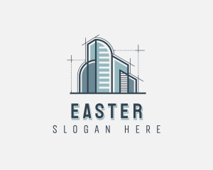 Skyscraper Building Architect Logo