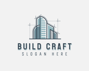 Skyscraper Building Architect logo design