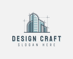 Architect - Skyscraper Building Architect logo design