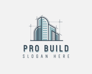 Skyscraper Building Architect logo design