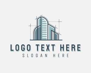 Condominium - Skyscraper Building Architect logo design