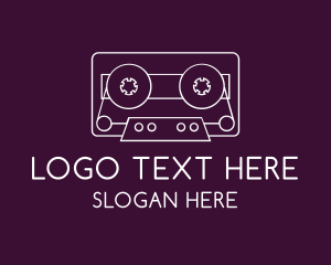 Music Lounge - Music Media Cassette Tape logo design