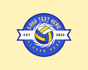 Volleyball - Volleyball Team Player logo design