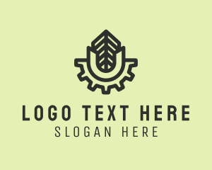 Cogwheel - Property Construction Letter U logo design