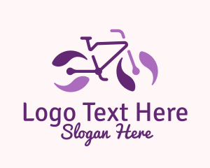 Bike - Purple Bicycle Marble logo design