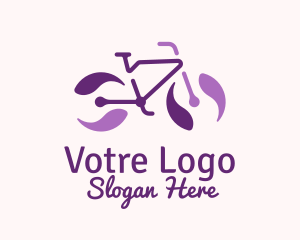Transport - Purple Bicycle Marble logo design