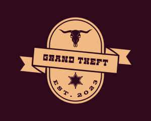 Cowboy - Bull Horn Western Grill logo design