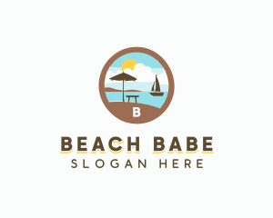 Beach Resort Sailboat logo design