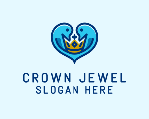 Crown - Crown Dove Birds logo design