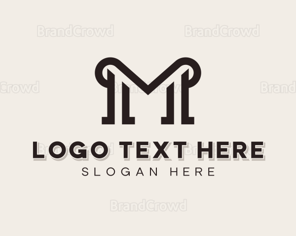 Legal Business Letter M Logo