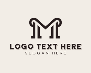 Letter M - Legal Business Letter M logo design