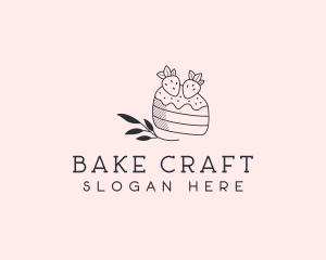 Strawberry Shortcake Dessert logo design