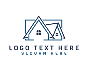 Roofing - Residential House Realtor logo design