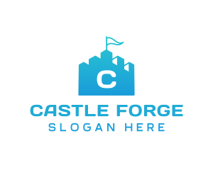 Castle Flag Tower logo design