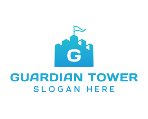 Castle Flag Tower logo design